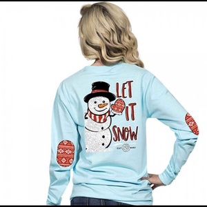 Simply Southern L/S Let it snow t-shirt